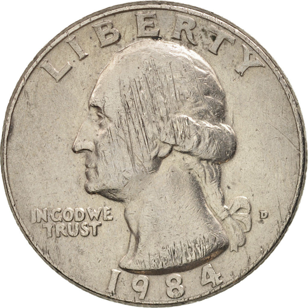 Moneda, Estados Unidos, Washington Quarter, Quarter, 1984, U.S. Mint, Denver