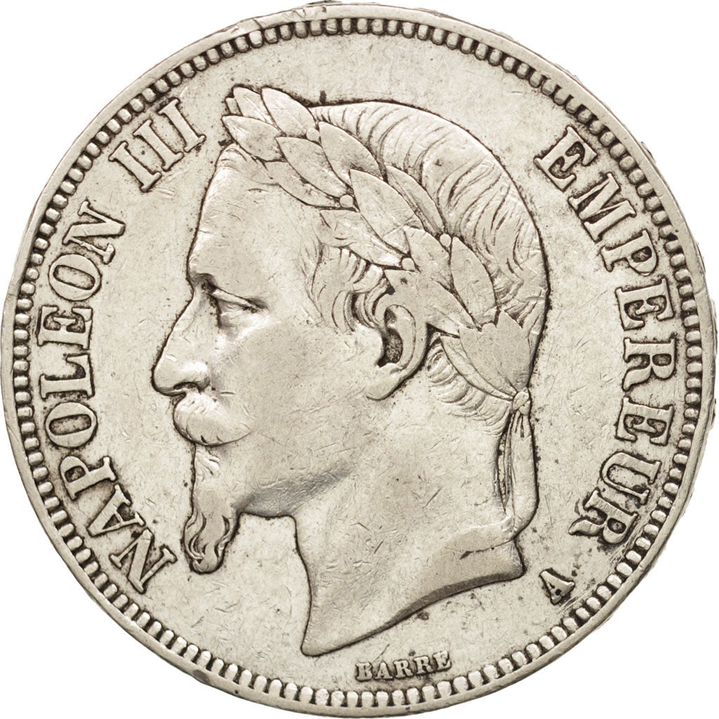 France, Napoleon III, Napoléon III, 5 Francs, 1868, Paris, EF(40-45)