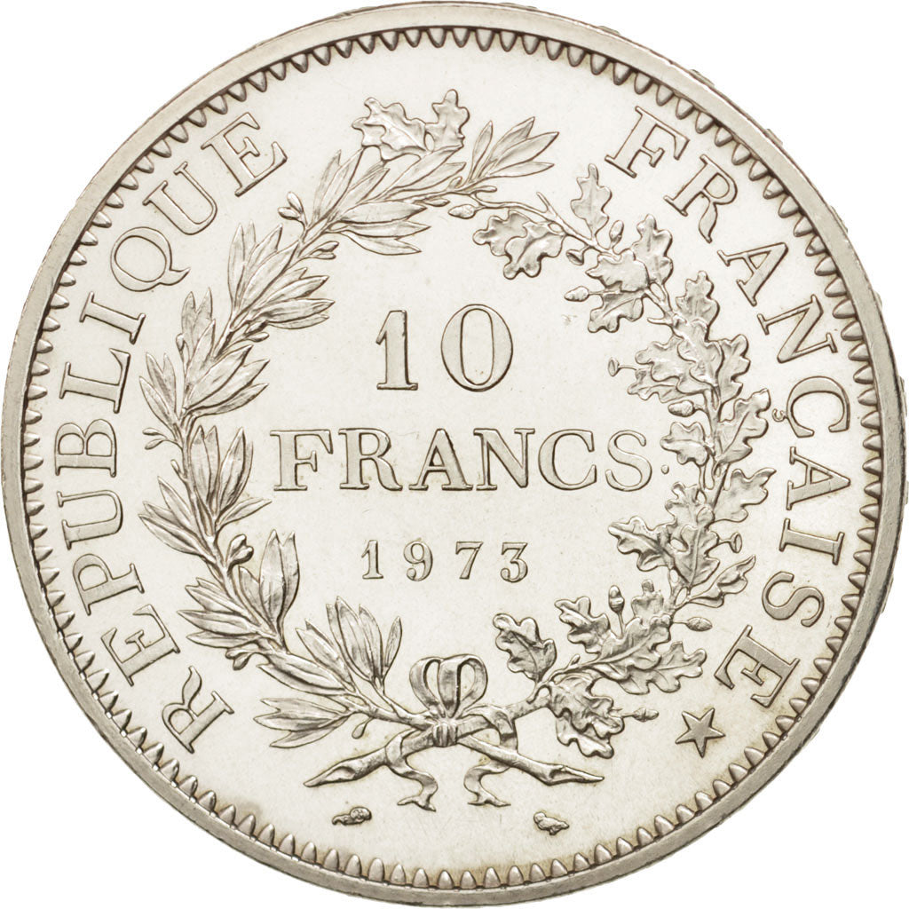 France, Hercule, 10 Francs, 1973, Paris, AU(55-58), Silver, KM:932, Gadoury:813