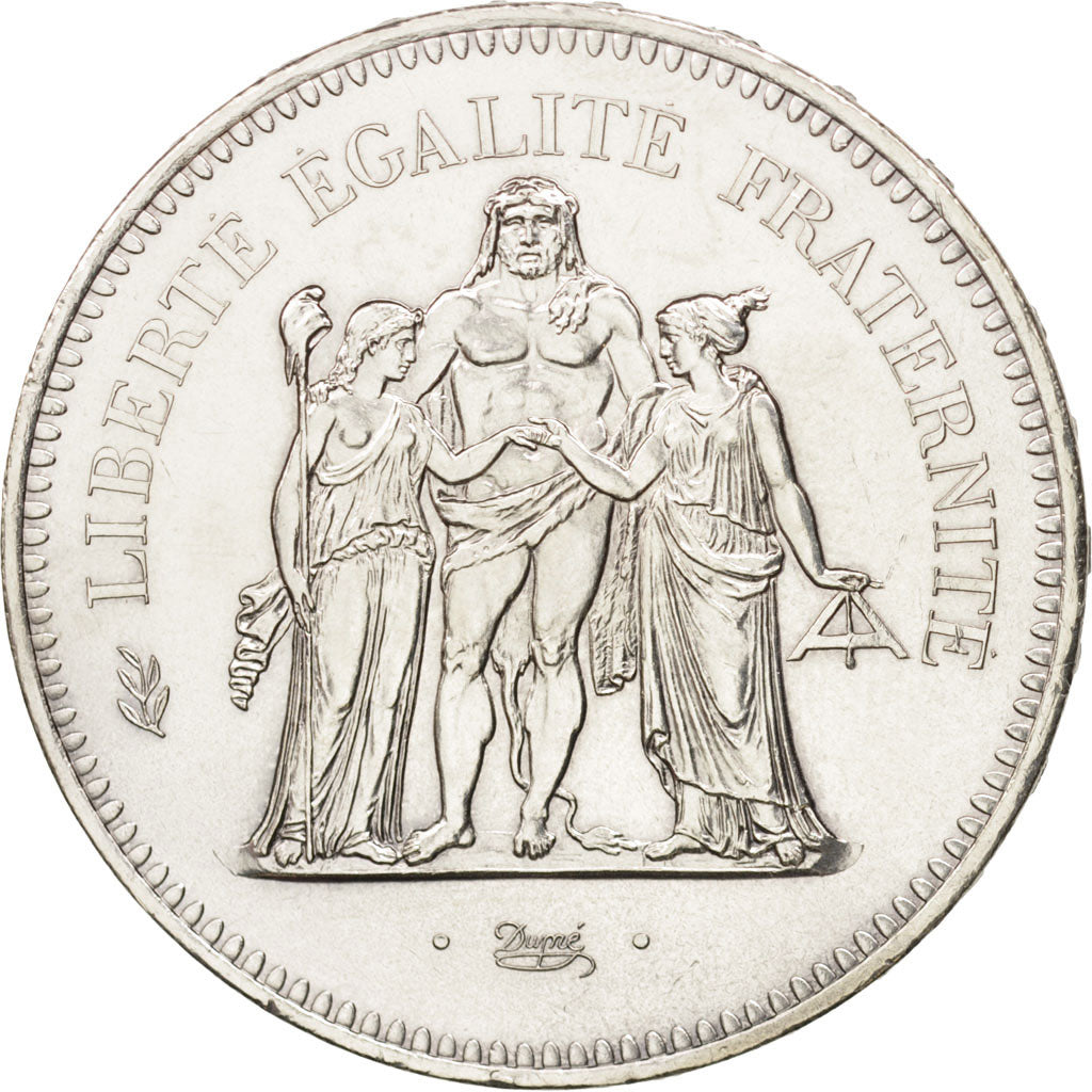 Coin, France, Hercule, 50 Francs, 1977, Paris, AU(55-58), Silver, KM:941.1