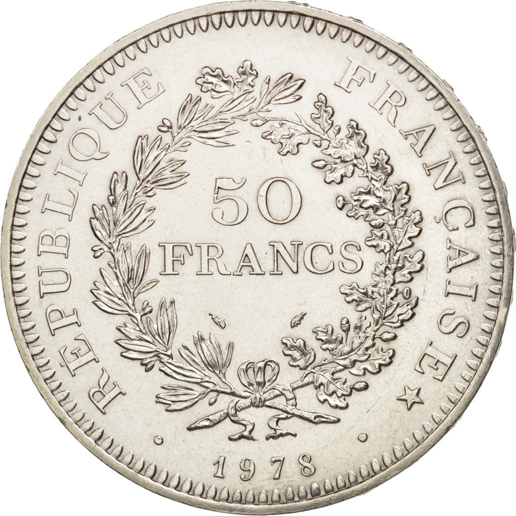 France, Hercule, 50 Francs, 1978, Paris, AU(55-58), Silver, KM:941.1