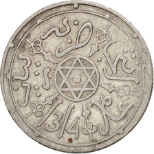 Moneda, Marruecos, 'Abd al-Aziz, Dirham, 1896, Paris, MBC, Plata, KM:10.2