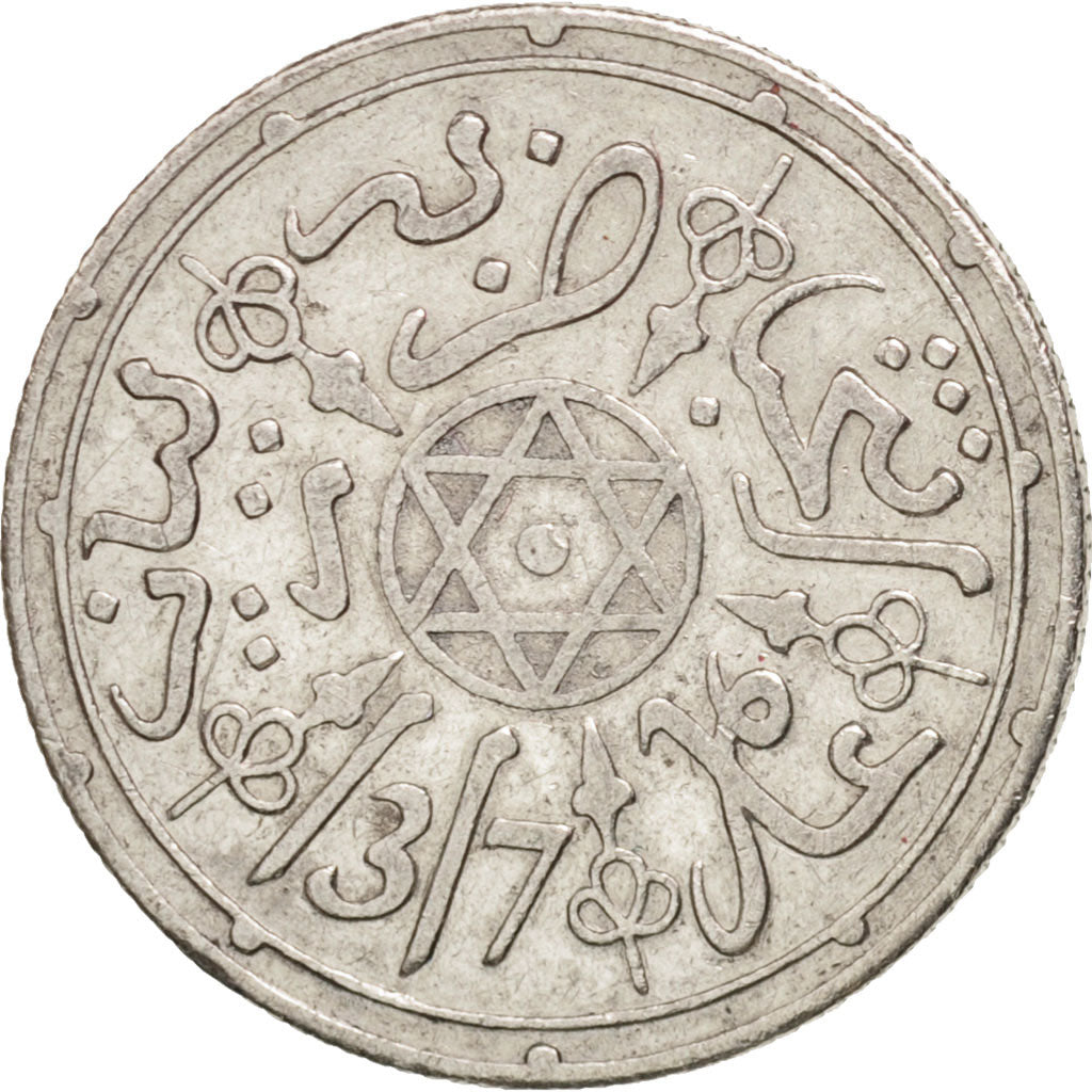 Coin, Morocco, 'Abd al-Aziz, Dirham, 1898, Paris, EF(40-45), Silver, KM:10.2