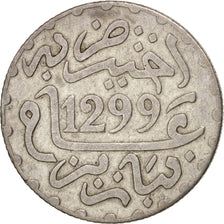 Coin, Morocco, Moulay al-Hasan I, 1/2 Dirham, 1881, Paris, EF(40-45), Silver