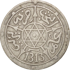 Morocco, 'Abd al-Aziz, 1/2 Dirham, 1895, Berlin, VF(30-35), Silver, KM:9.1
