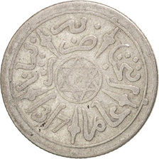 Coin, Morocco, 'Abd al-Aziz, 1/2 Dirham, 1899, Paris, VF(30-35), Silver, KM:9.2