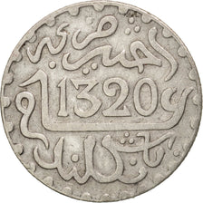 Morocco, 'Abd al-Aziz, 1/20 Rial, 1/2 Dirham, 1902, EF(40-45), Silver, KM:18.1