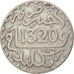 Morocco, 'Abd al-Aziz, 1/20 Rial, 1/2 Dirham, 1902, EF(40-45), Silver, KM:18.1