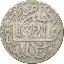 Morocco, 'Abd al-Aziz, 1/20 Rial, 1/2 Dirham, 1903, EF(40-45), Silver, KM:18.1