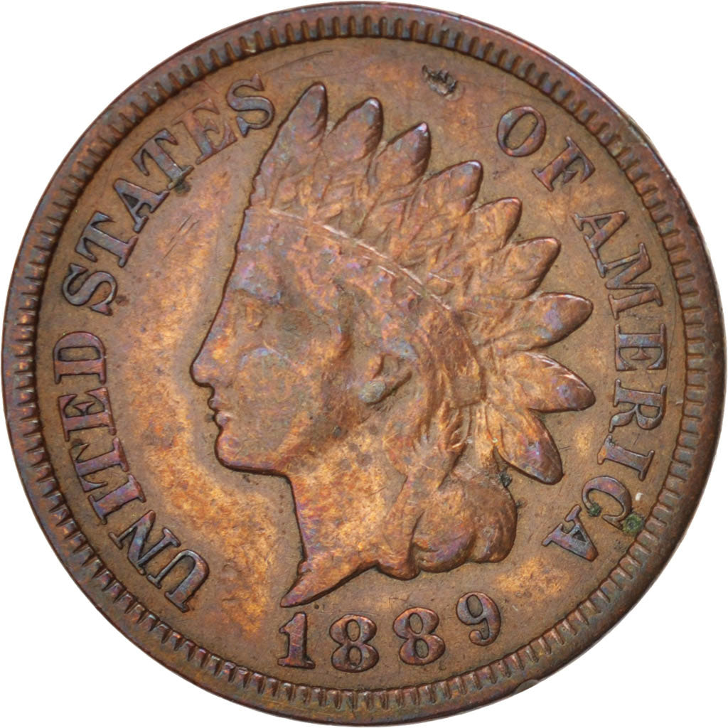 Coin, United States, Indian Head Cent, Cent, 1889, U.S. Mint, Philadelphia