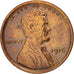 United States, Lincoln Cent, Cent, 1916, U.S. Mint, Philadelphia, EF(40-45)