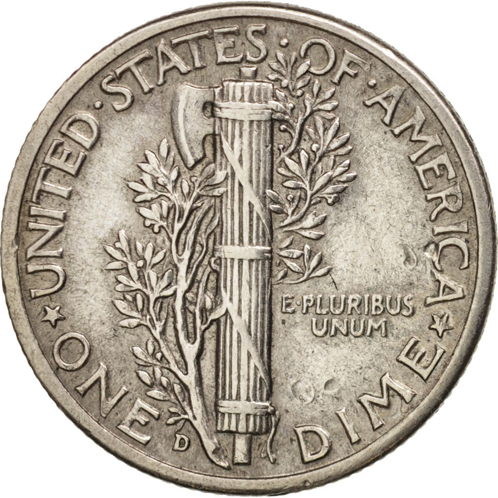 Coin, United States, Mercury Dime, Dime, 1943, U.S. Mint, Denver, AU(50-53)