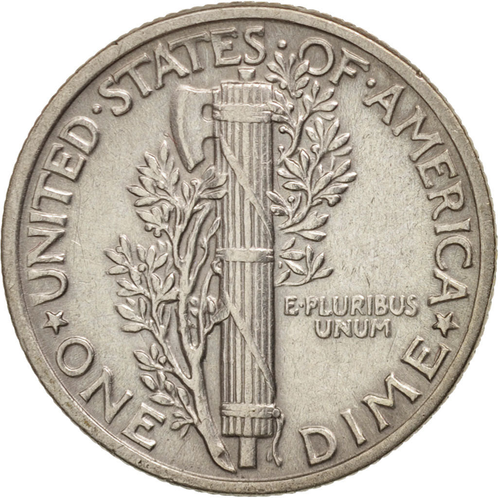 Coin, United States, Mercury Dime, Dime, 1942, U.S. Mint, Philadelphia