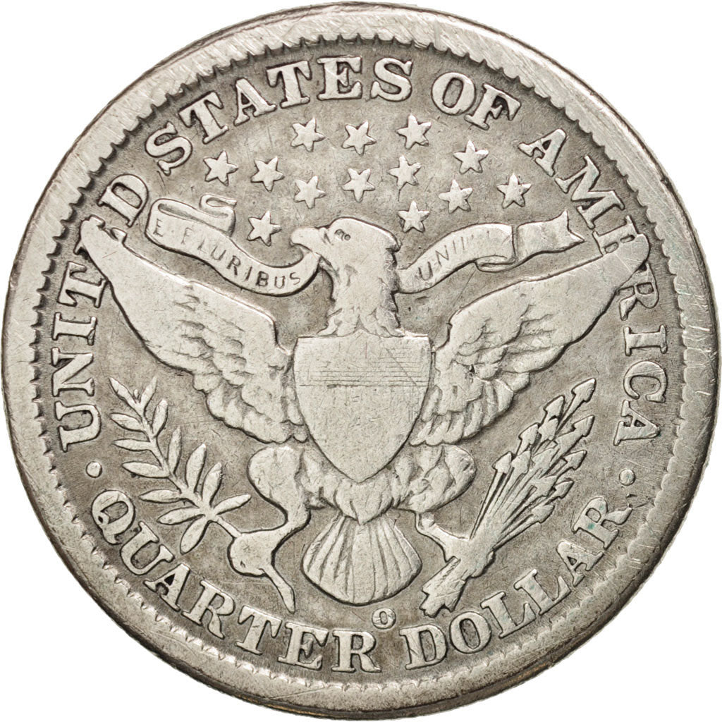 United States, Barber Quarter, Quarter, 1907, U.S. Mint, New Orleans