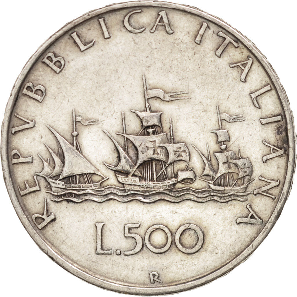 Italy, 500 Lire, 1958, Rome, AU(50-53), Silver, KM:98