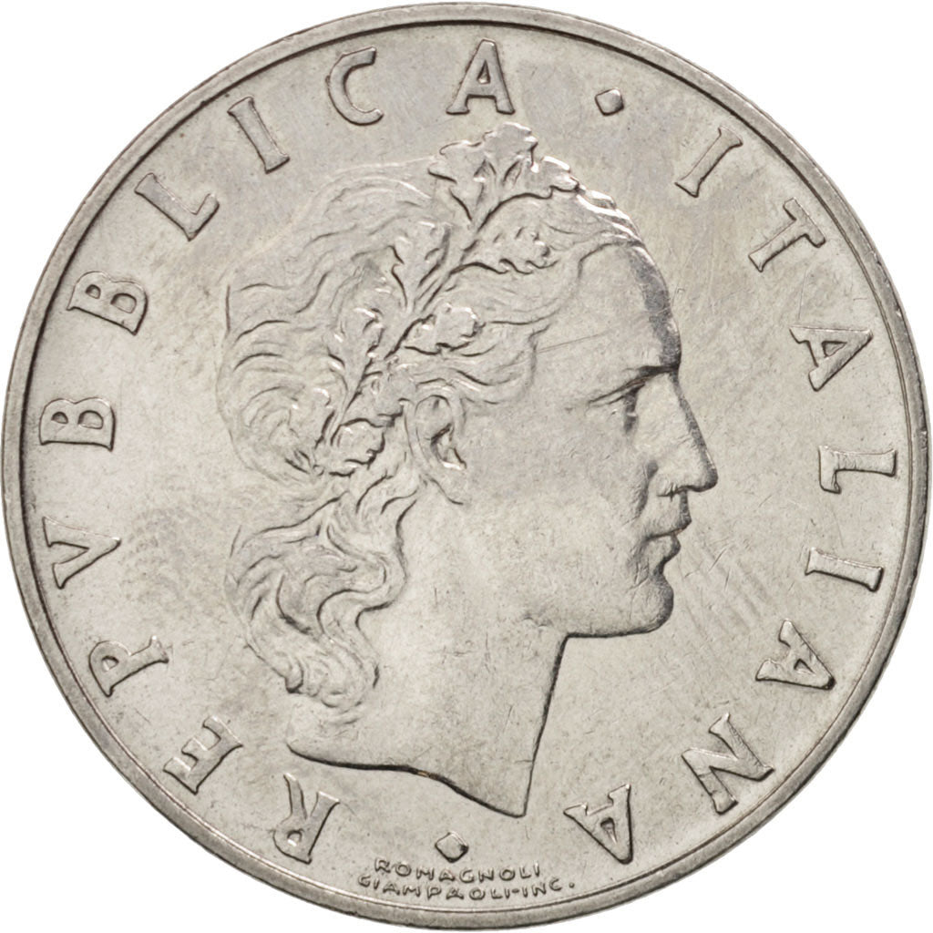 Italy, 50 Lire, 1962, Rome, AU(50-53), Stainless Steel, KM:95.1