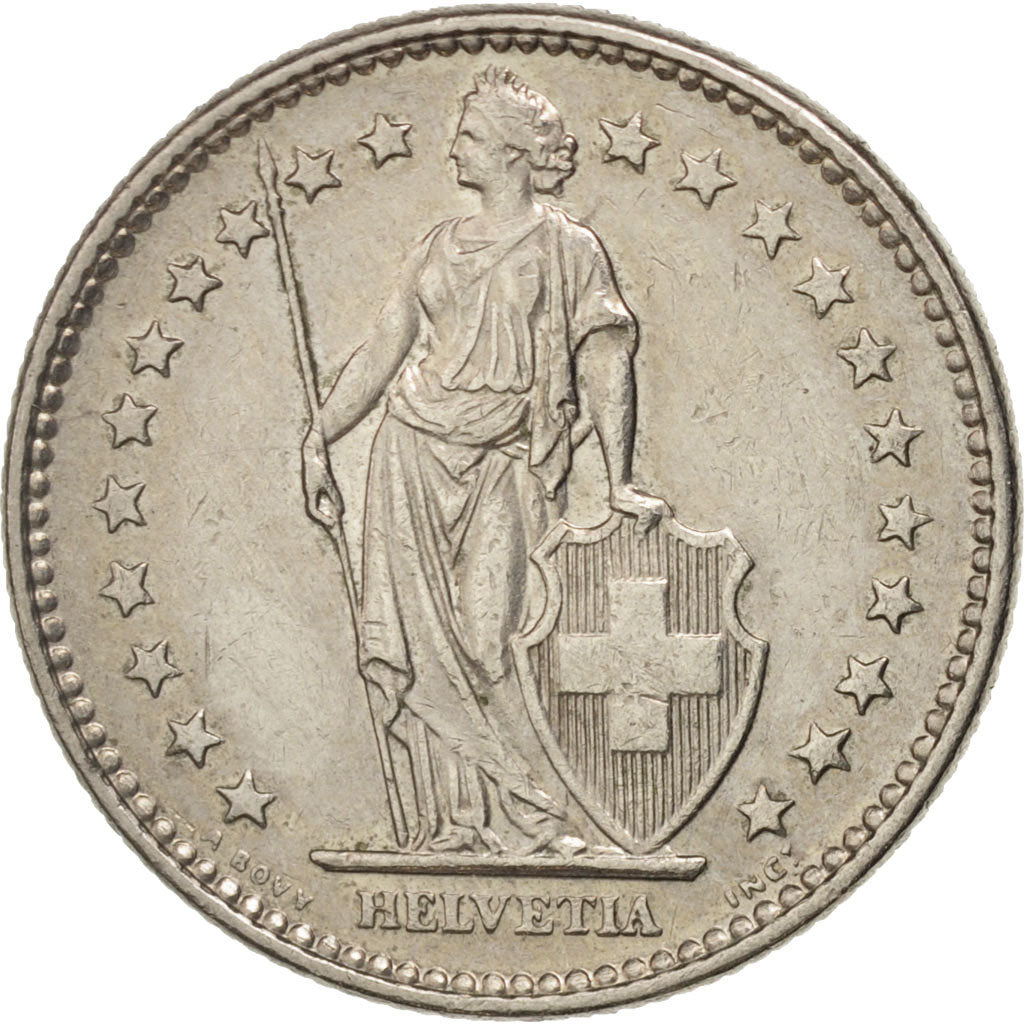 Moneta, Svizzera, 2 Francs, 1972, Bern, BB+, Rame-nichel, KM:21a.1