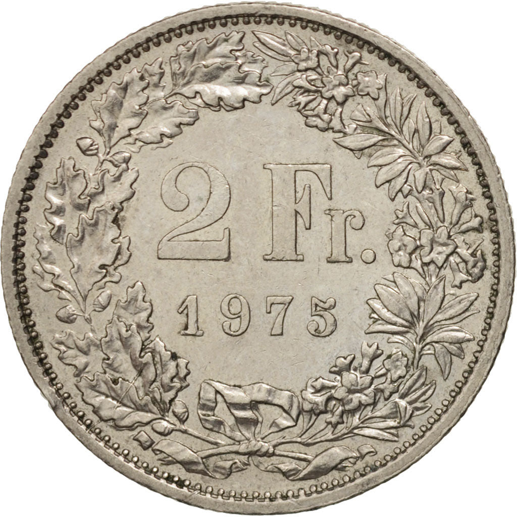 Monnaie, Suisse, 2 Francs, 1975, Bern, TTB+, Copper-nickel, KM:21a.1