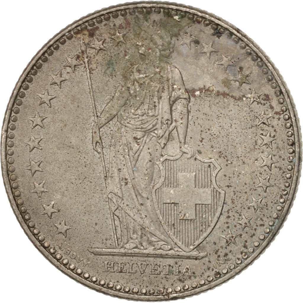Moneta, Svizzera, 2 Francs, 1988, Bern, MB+, Rame-nichel, KM:21a.3