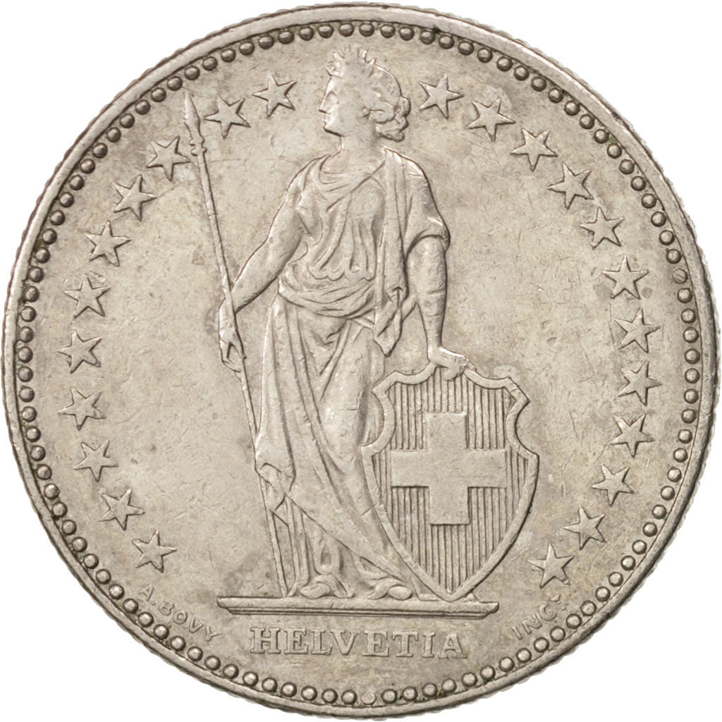 Coin, Switzerland, 2 Francs, 1989, Bern, EF(40-45), Copper-nickel, KM:21a.3