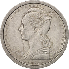 Madagascar, 2 Francs, 1948, Paris, AU(50-53), Aluminum, KM:4