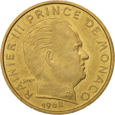Monaco, Rainier III, 20 Centimes, 1962, AU(50-53), Aluminum-Bronze, KM:143