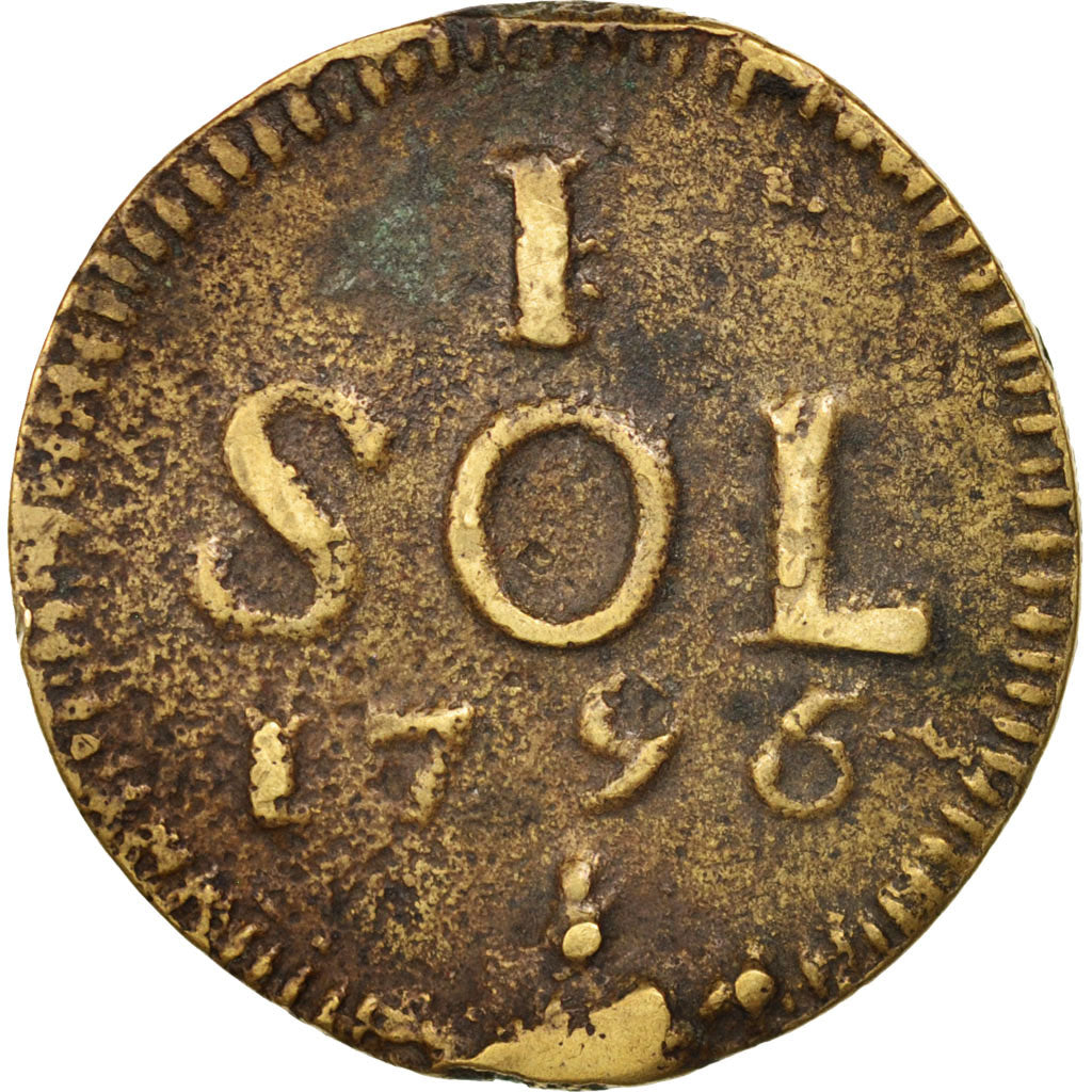 Münze, Luxemburg, Sol, 1796, SS, Bronze