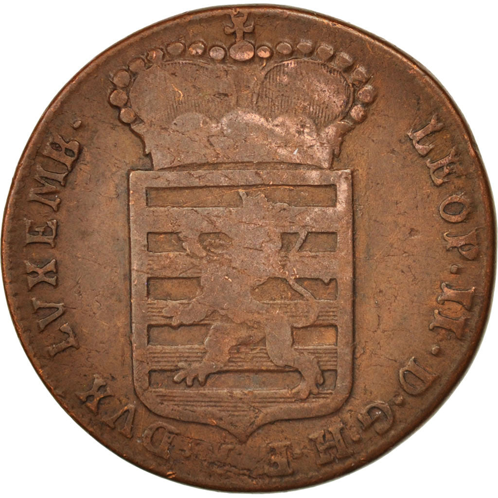 Coin, Luxembourg, Leopold II, Sol, 1790, G, VF(20-25), Copper, KM:15