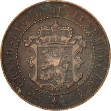 Munten, Luxemburg, William III, 2-1/2 Centimes, 1854, Utrecht, FR+, Bronze