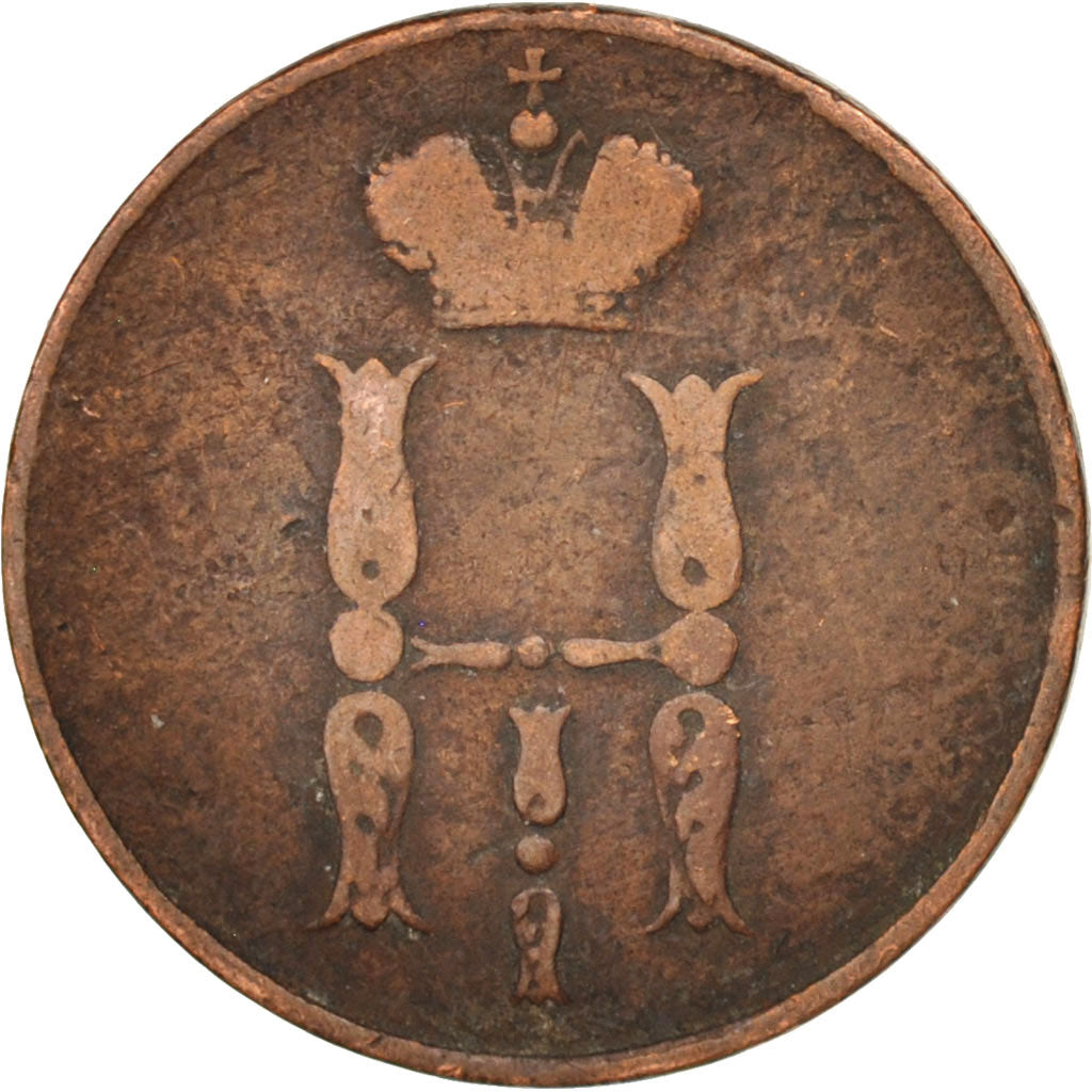 Russia, Nicholas I, Kopek, 1854, Ekaterinbourg, VF(20-25), Copper, KM:149.1