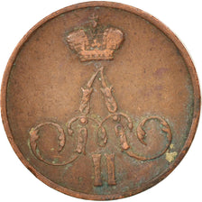 Russia, Nicholas I, Kopek, 1855, Ekaterinbourg, MB+, Rame, KM:149.1