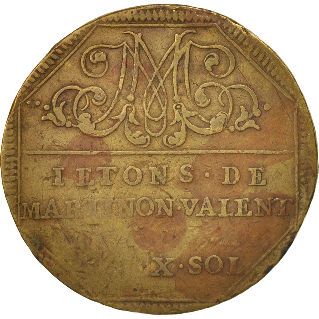 France, Jeton, Jeton de Martinon, 1710, TB+, Laiton, Feuardent:5444