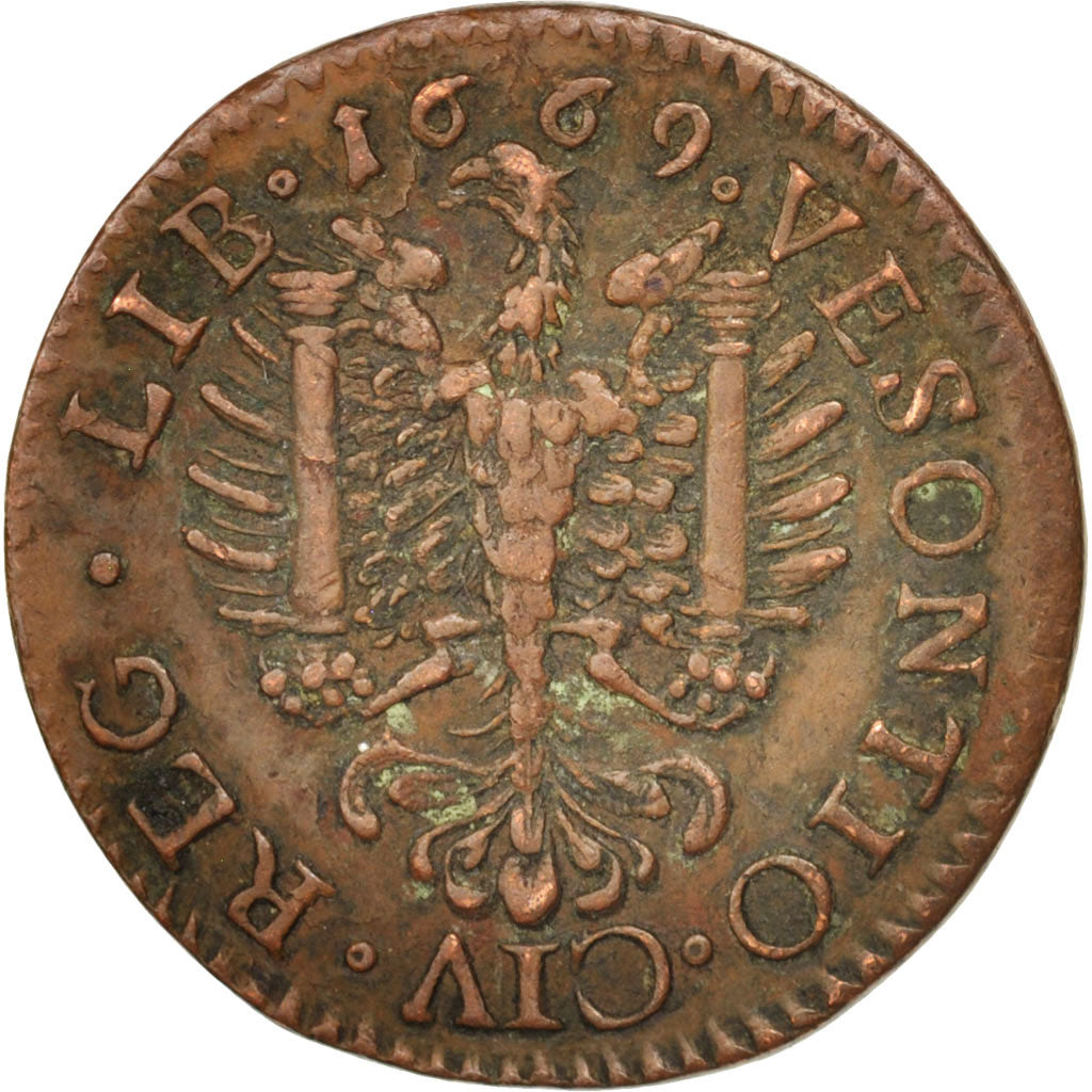 France, Token, Jeton de la famille Belin de Besançon, 1669, AU(55-58)