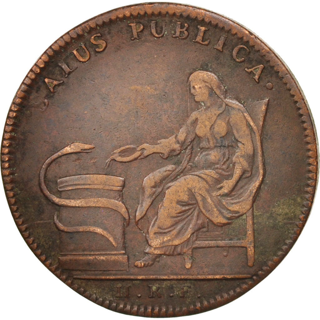 France, Token, Medicine, Henri Rouviere, Pharmacien, 1706, VF(30-35), Copper