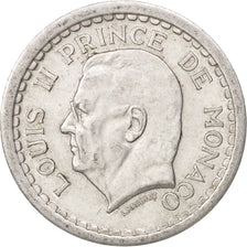 Monaco, Louis II, 2 Francs, 1943, AU(55-58), Aluminum, KM:121