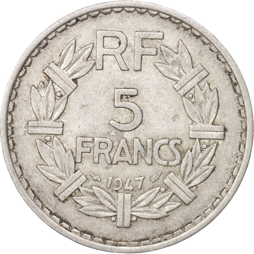 Frankreich, Lavrillier, 5 Francs, 1947, Paris, EF(40-45), Aluminum-Bronze