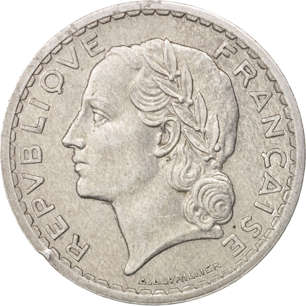 Munten, Frankrijk, Lavrillier, 5 Francs, 1947, Paris, ZF+, Aluminium, KM:888b.1