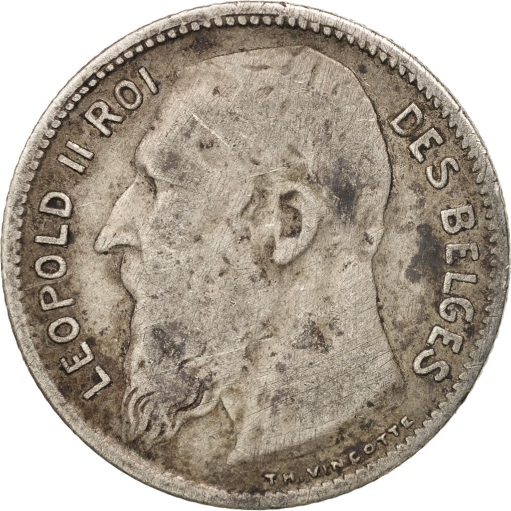 Moneda, Bélgica, Franc, 1904, BC+, Plata, KM:56.1