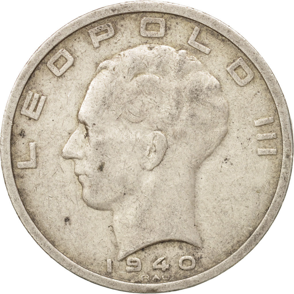 Coin, Belgium, 50 Francs, 50 Frank, 1940, EF(40-45), Silver, KM:122.1