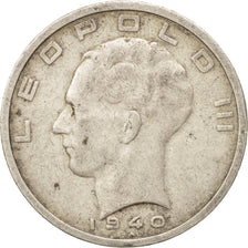 Coin, Belgium, 50 Francs, 50 Frank, 1940, EF(40-45), Silver, KM:122.1