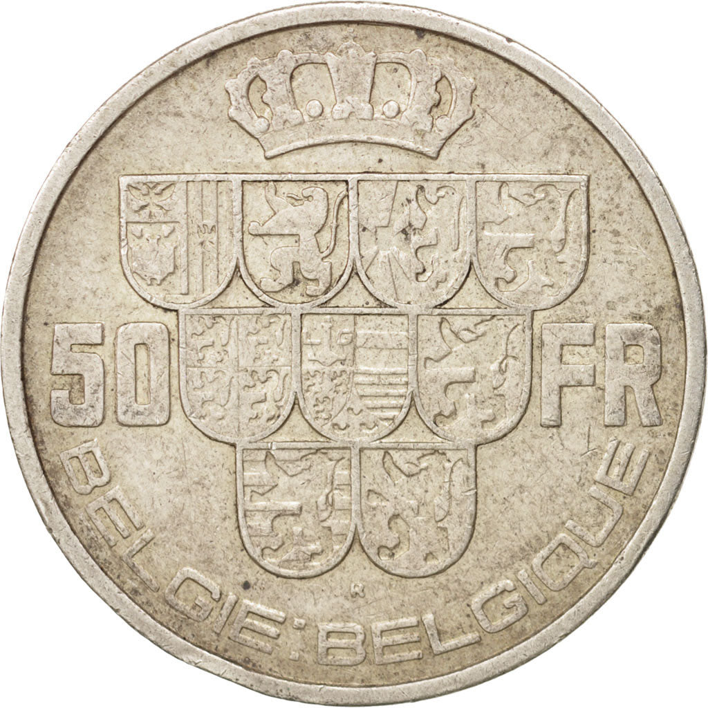 Coin, Belgium, 50 Francs, 50 Frank, 1940, EF(40-45), Silver, KM:122.1