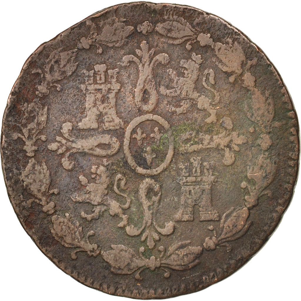 Spain, Charles IV, 8 Maravedis, 1807, Segovia, VF(30-35), Copper, KM:428