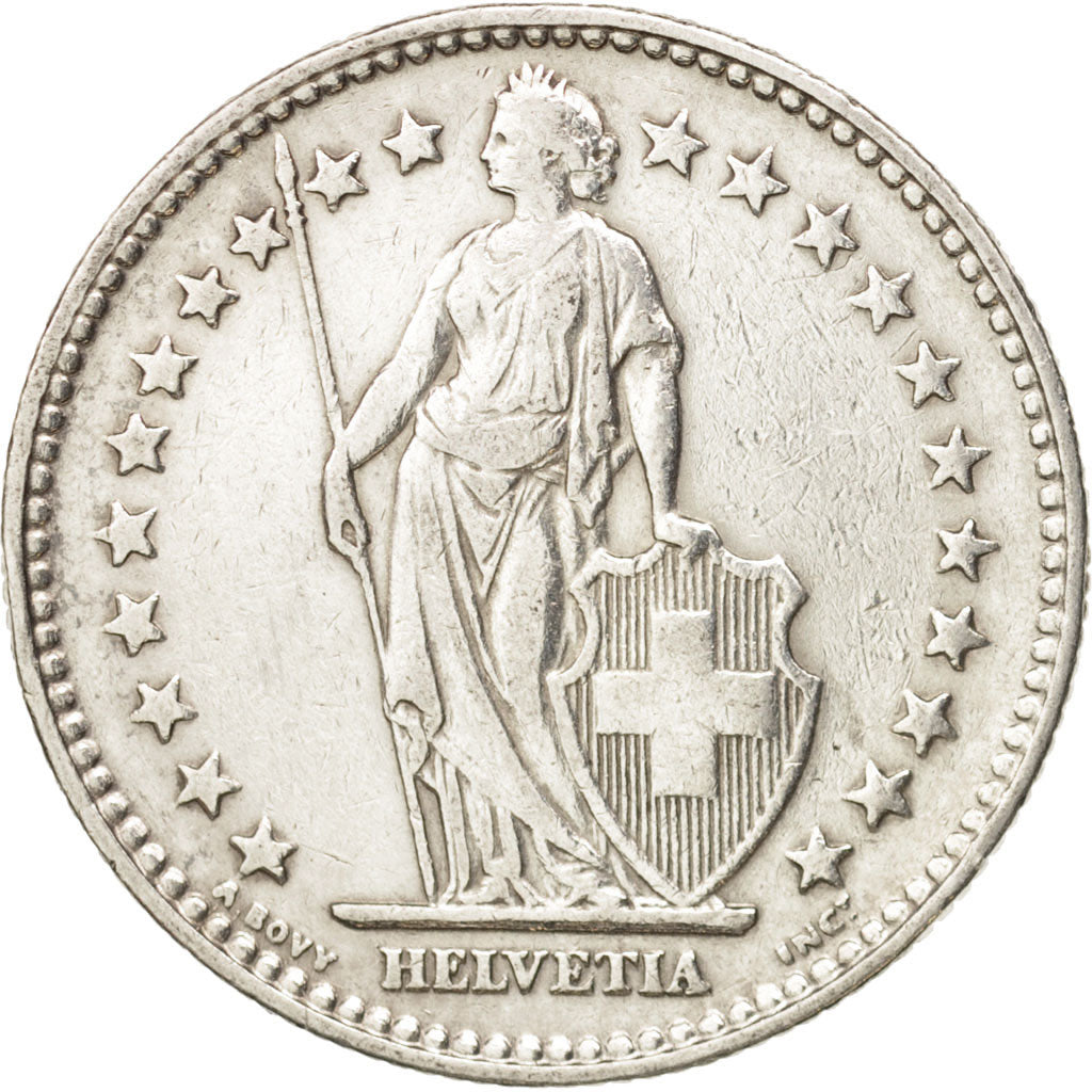 Schweiz, 2 Francs, 1932, Bern, EF(40-45), Silver, KM:21