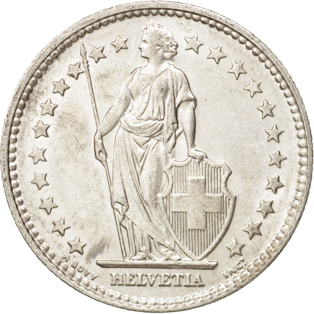 Switzerland, 2 Francs, 1940, Bern, AU(55-58), Silver, KM:21
