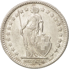 Switzerland, 2 Francs, 1959, Bern, AU(55-58), Silver, KM:21