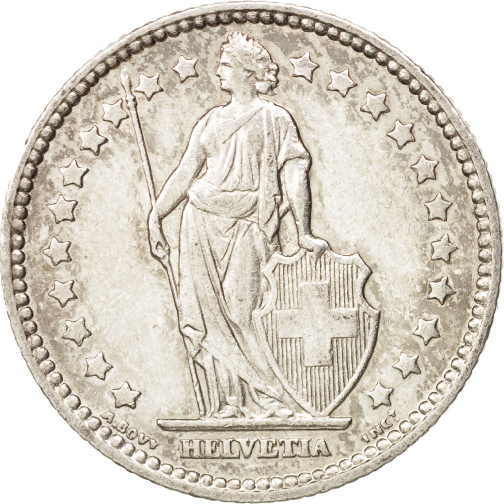 Coin, Switzerland, Franc, 1914, Bern, AU(50-53), Silver, KM:24