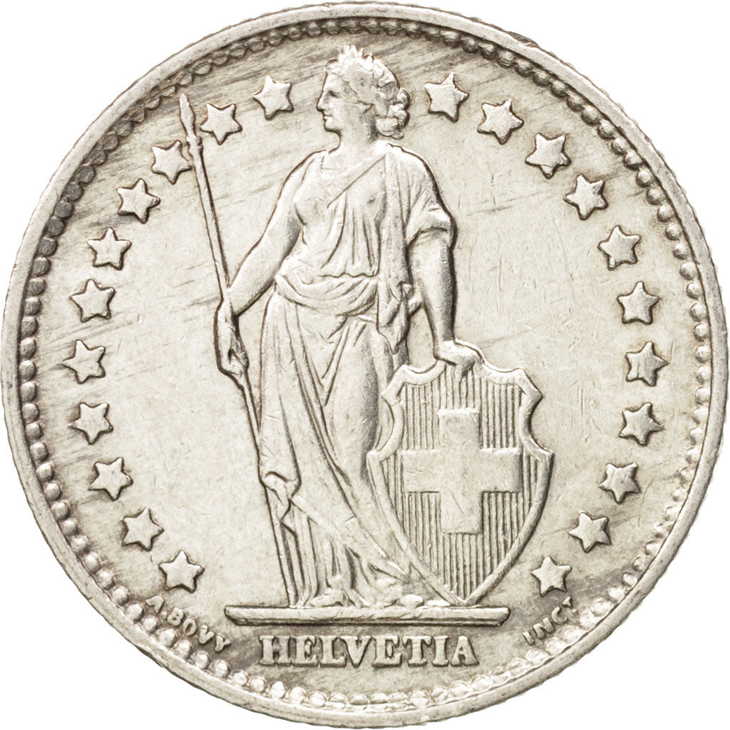 Switzerland, Franc, 1959, Bern, AU(50-53), Silver, KM:24