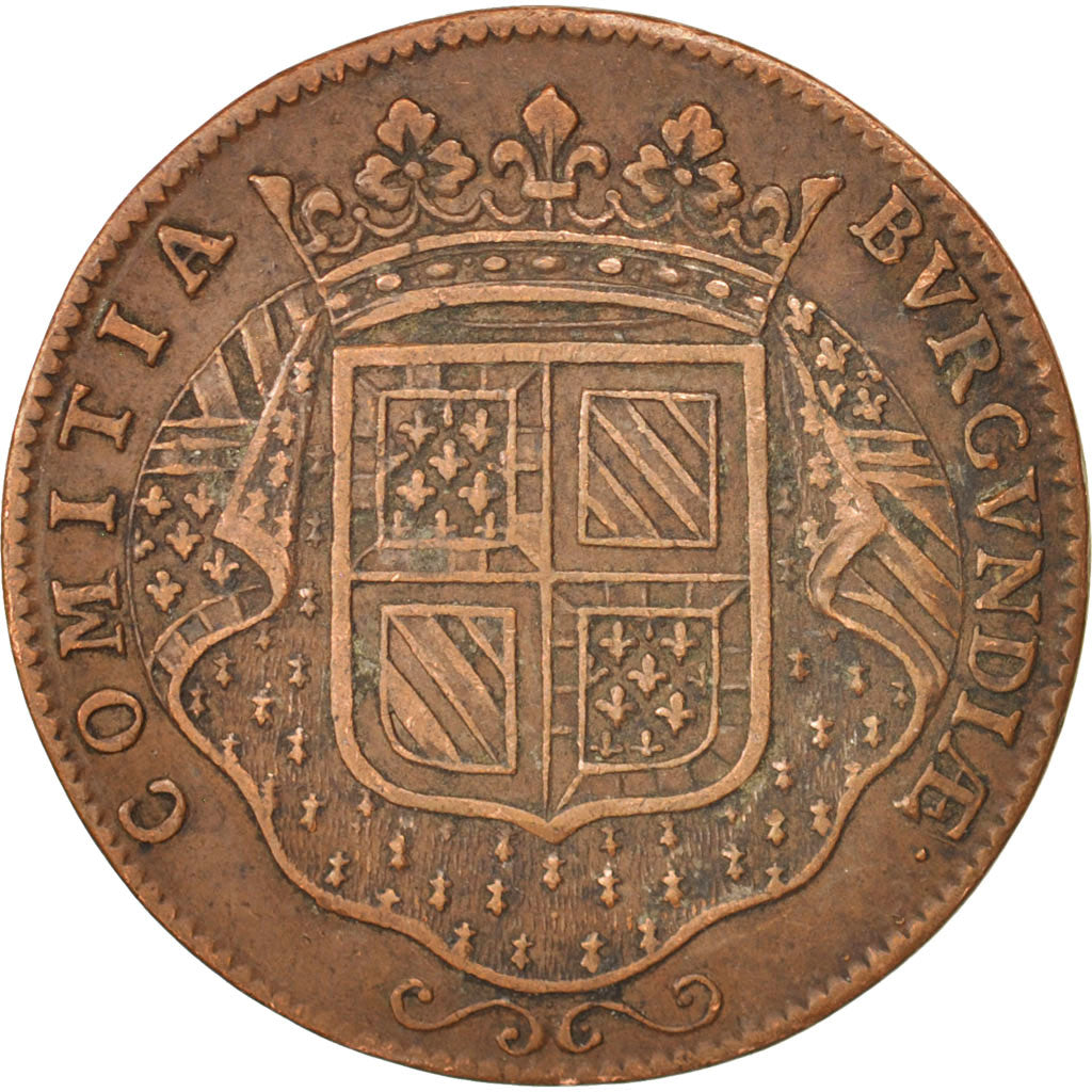 France, Token, Etats de Bourgogne, 1713, AU(50-53), Copper