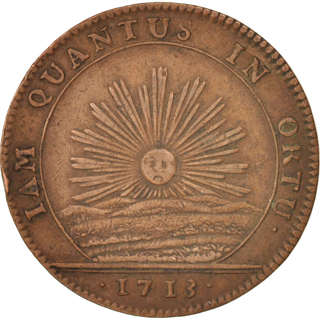 France, Token, Etats de Bourgogne, 1713, AU(50-53), Copper