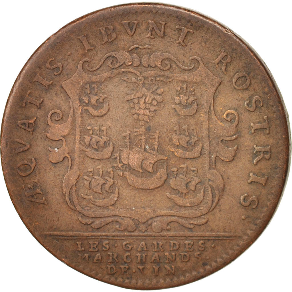 Francia, Token, Les gardes marchands de vin, BB, Rame, Feuardent:5403
